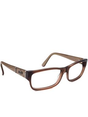 Authentic Gucci GG 3133 MH5 54mm Translucent Brown Tan Glasses Frames Italy.